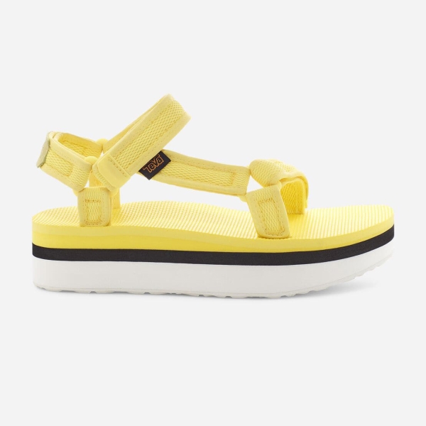 Hungary Teva Flatform Universal Mesh Print - Női Platform Szandál Világos Sárga - 395-XBOJF